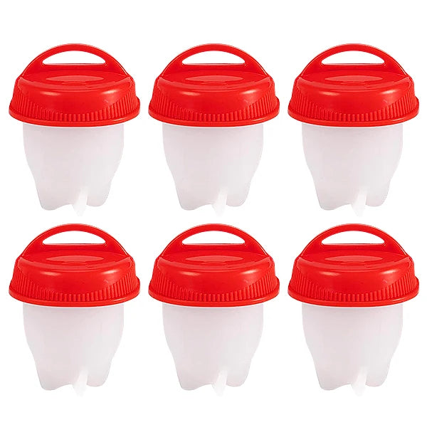 6PCS Egg Cooking Tool Non Stick Silicone Steaming Egg Cup Boiled In Water Egg Cup