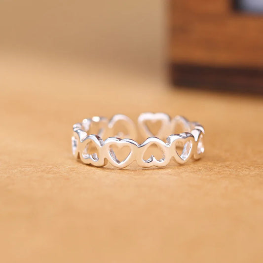 925 Sterling Silver Heart Dating Rings For Women Engagement Wedding Jewelry Accessories