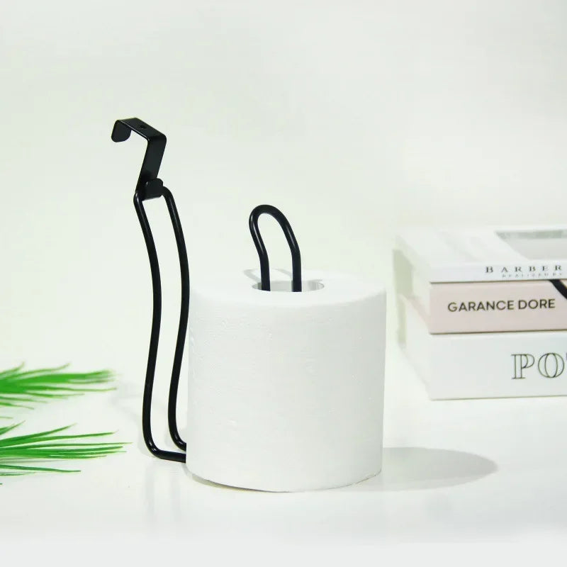Toilet Paper Holder Self Adhesive Wall Mount No Punching Tissue Towel Roll Dispenser
