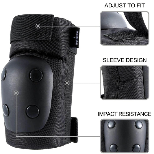 6Pcs/Set Knee Pads Elbow Pads Wrist Guards 3 in 1 Protective Gear Set for Skateboarding
