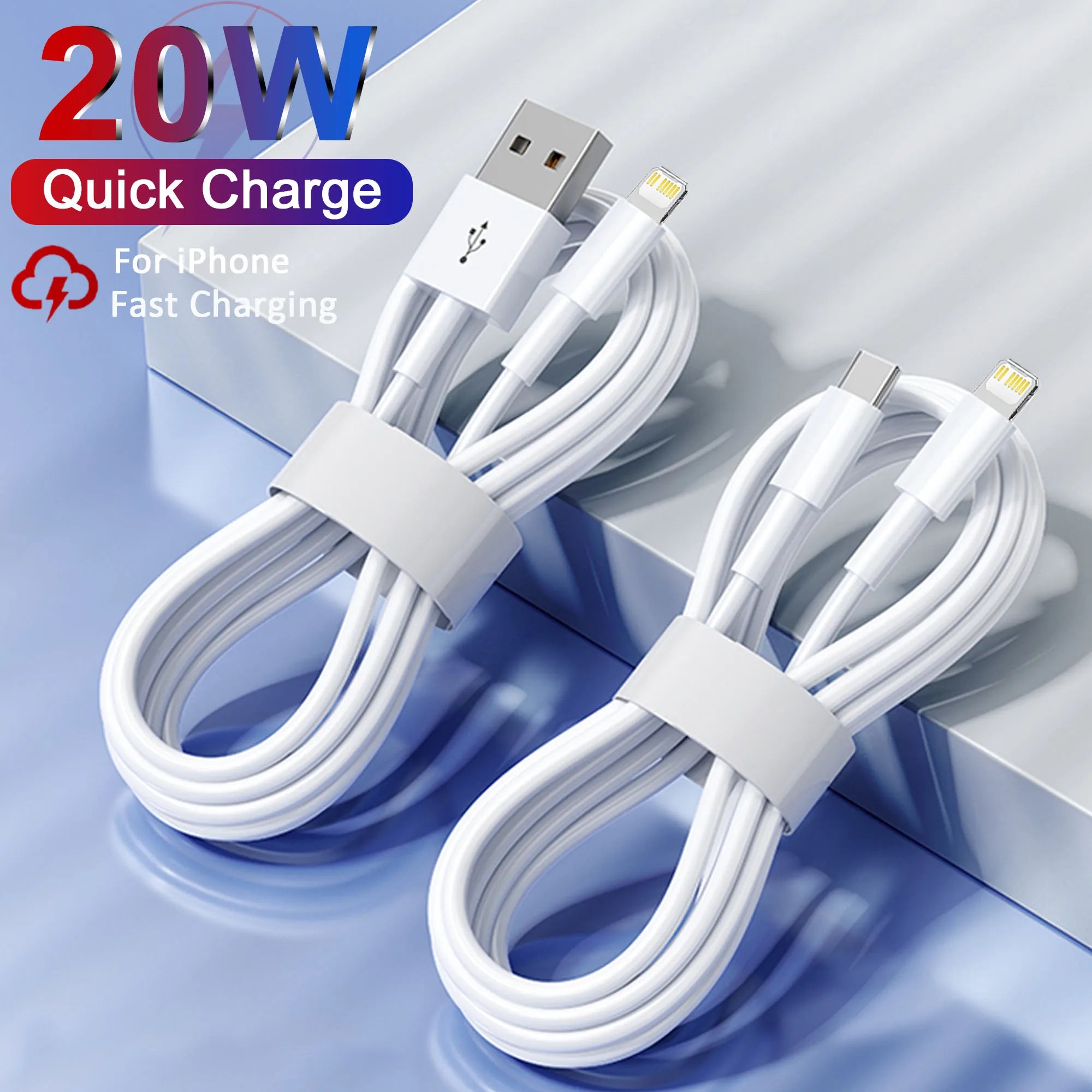 PD 20W Fast Charging Cable For Apple iPhone 1M 2M Data Cables Quick Charge