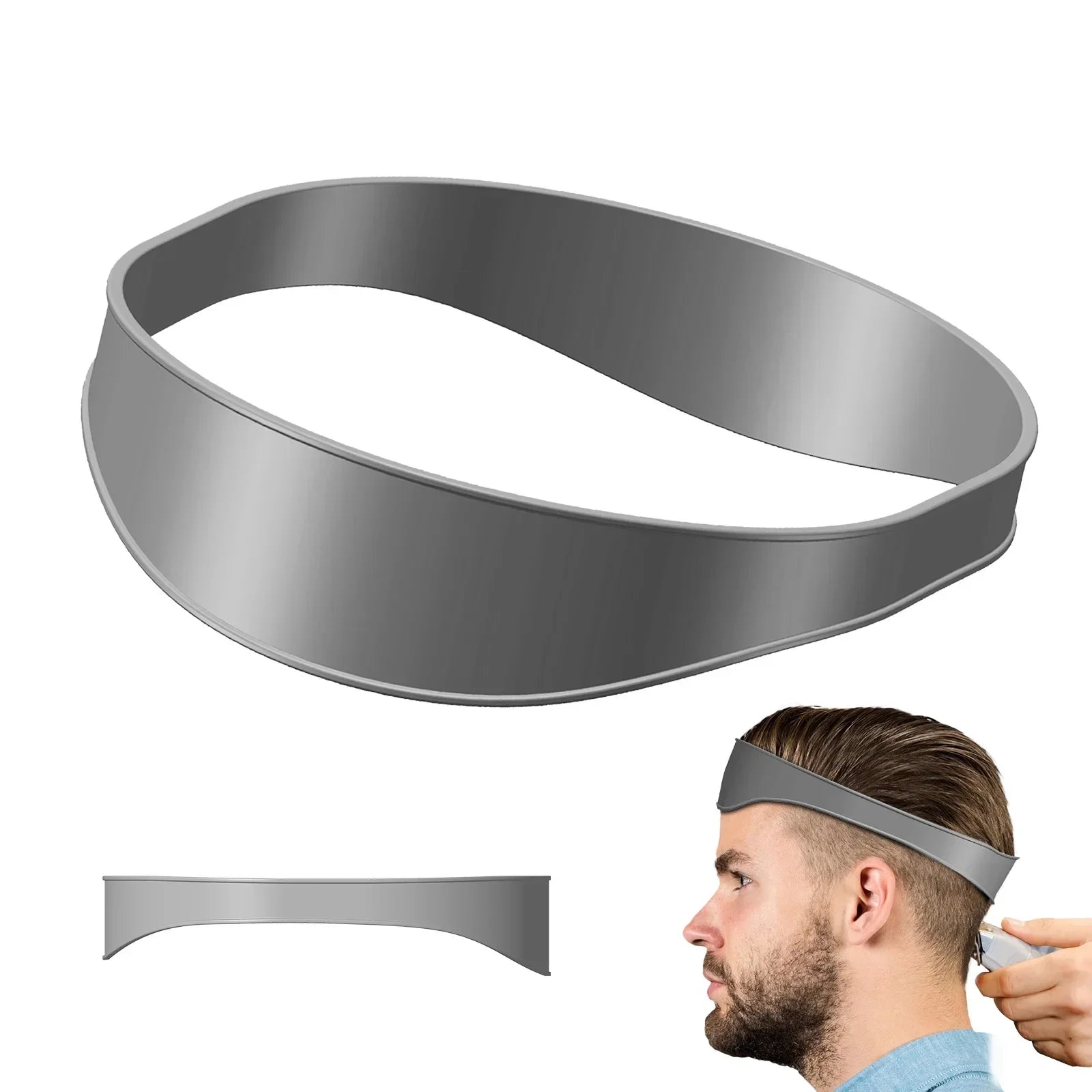 DIY Home Hair Trimming Haircuts Curved Headband Silicone Neckline Shaving Template Hair