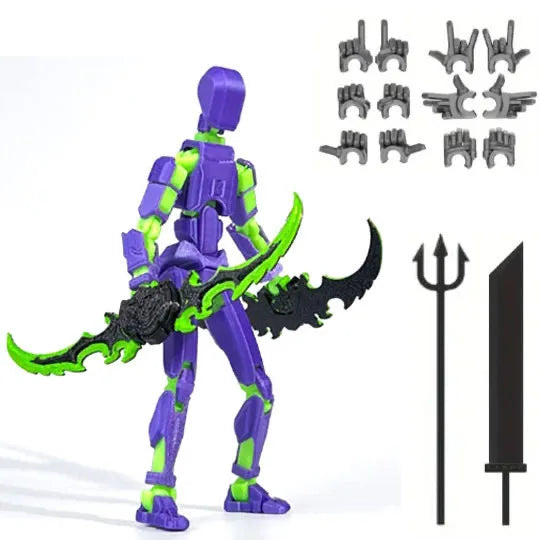 Multi-Jointed Movable Shapeshift Robot 3D Printed Mannequin Dummy Lucky 13