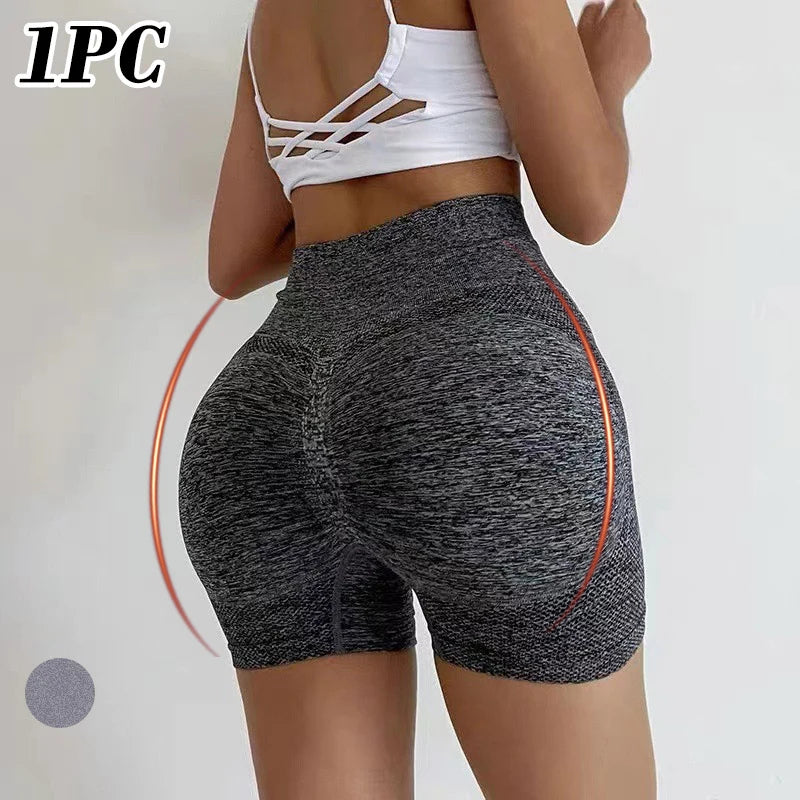 Women Yoga Shorts High Waist Workout Shorts Fitness Yoga Lift Butt Fitness Ladies Yoga Gym