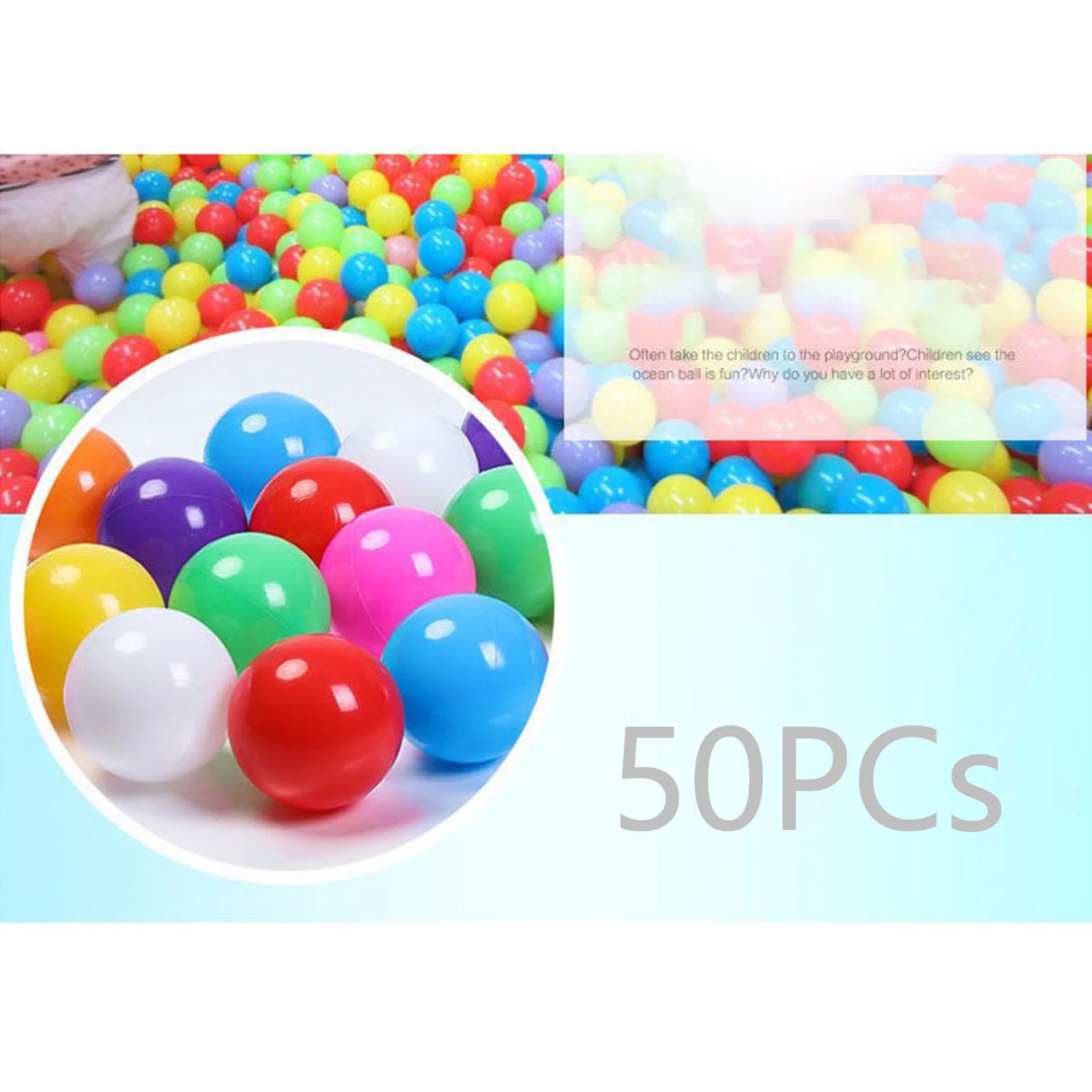 100PCS Outdoor Sport Ball Colorful Soft Water Swim Pool Ocean Wave Ball