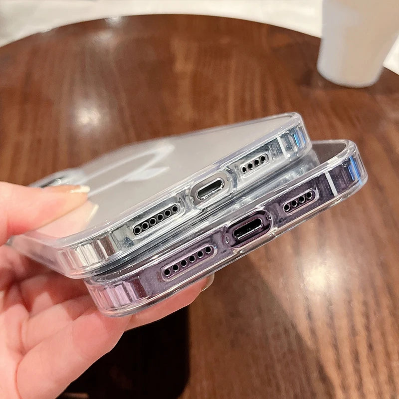 Magesafe Magnetic Transparent Wireless Charge Case For iPhone
