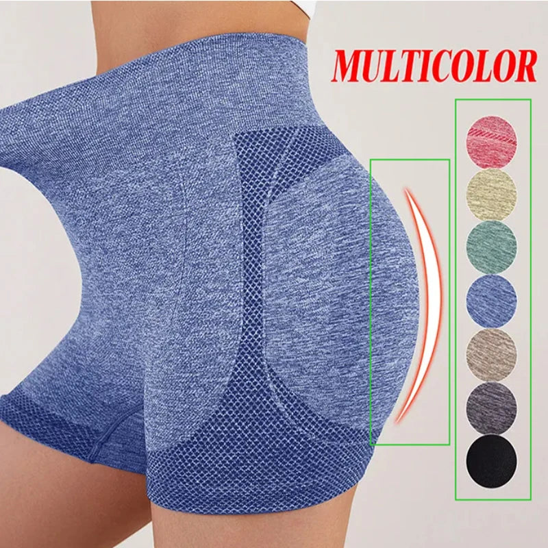 Women Yoga Shorts High Waist Workout Shorts Fitness Yoga Lift Butt Fitness Ladies Yoga Gym