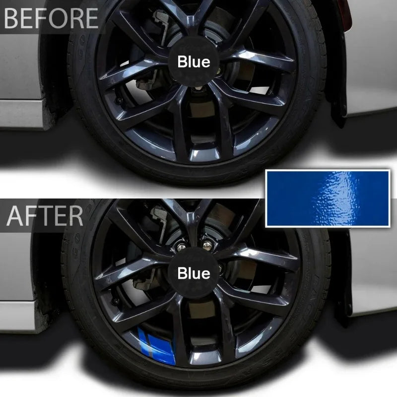 6Pcs Car Sticker Reflective Wheel Hub Decals Resistant Cover Exterior Accessory Car Decor
