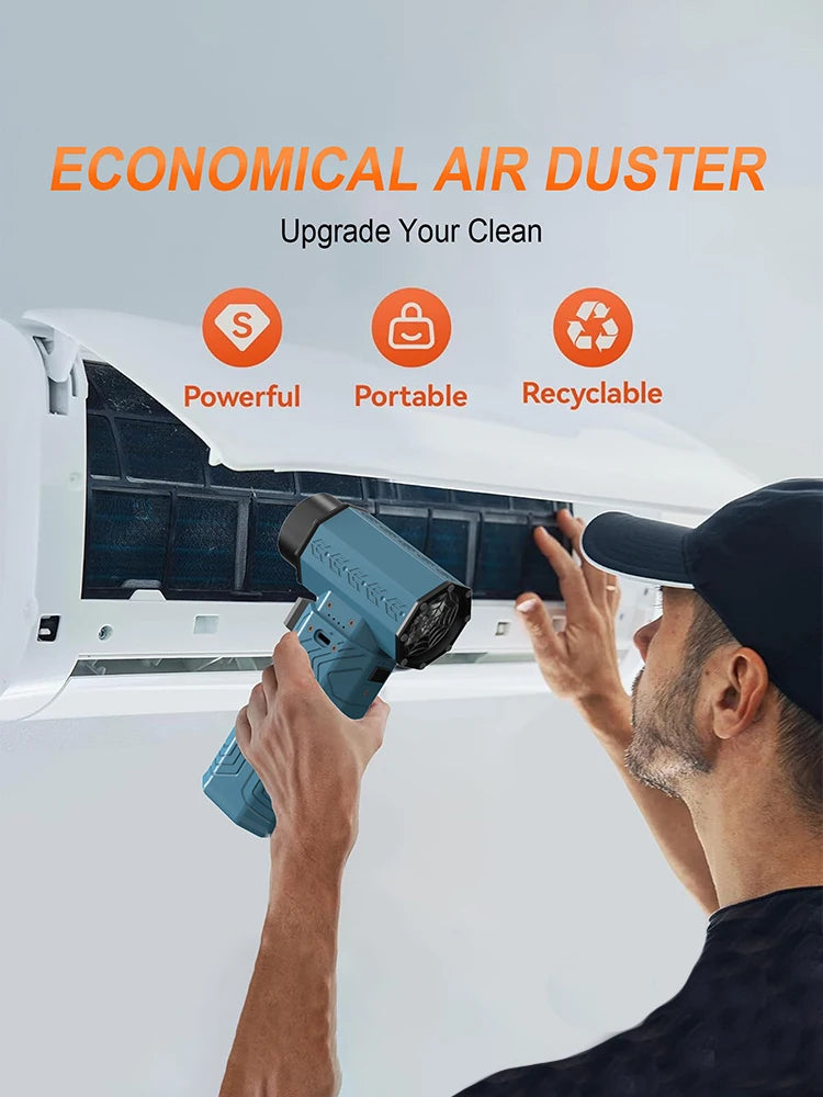 Electric Air Duster Rechargeable Air Blower Strong Wind 700g Thrust Air Pressure For Car