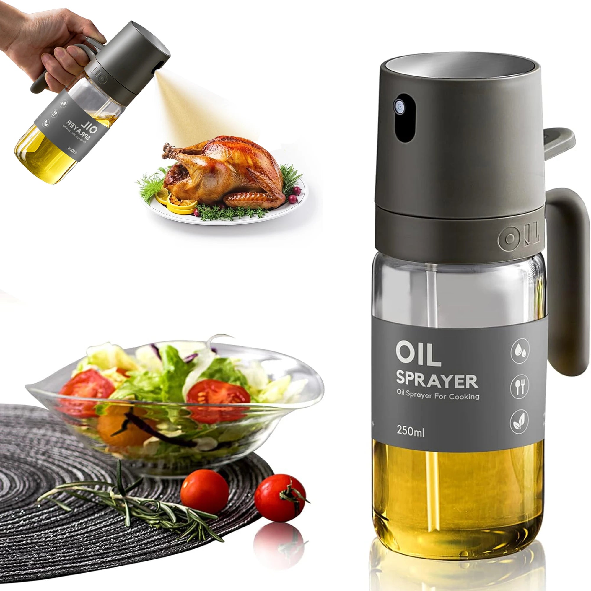 Kitchen Glass Oil Sprayer Bottle Olive Oil Sprayer Mister Spray Oil Dispenser Baking Kitchen Tool
