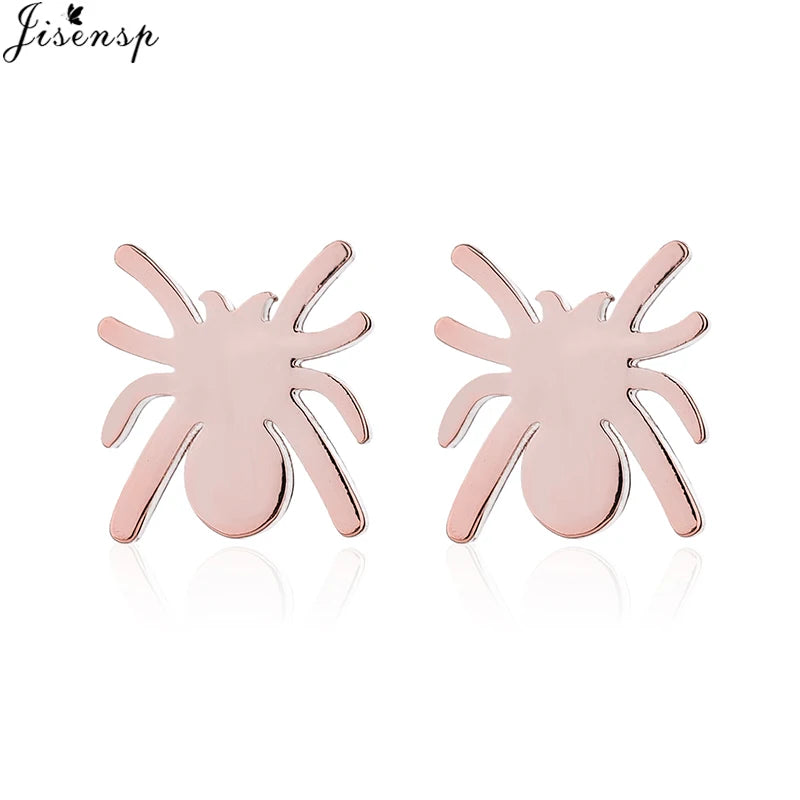 Hiphop Punk Spider Earings Fashion Women Jewelry Small Spider Web Stud Earrings Men