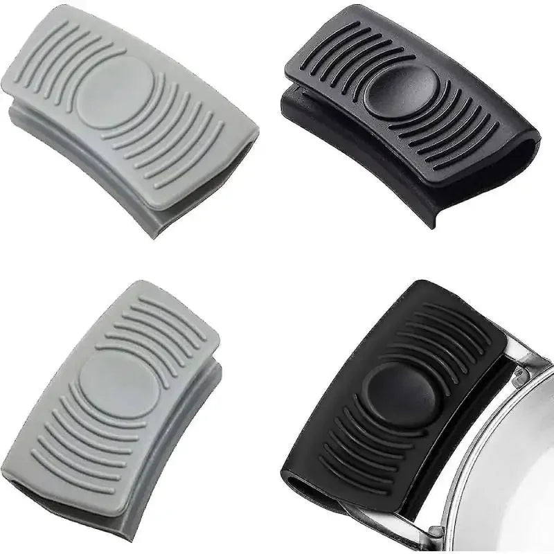 2pcs Pan Handle Grip Silicone Assist Handle Holder Kitchen Hot Pot Handle Sleeve