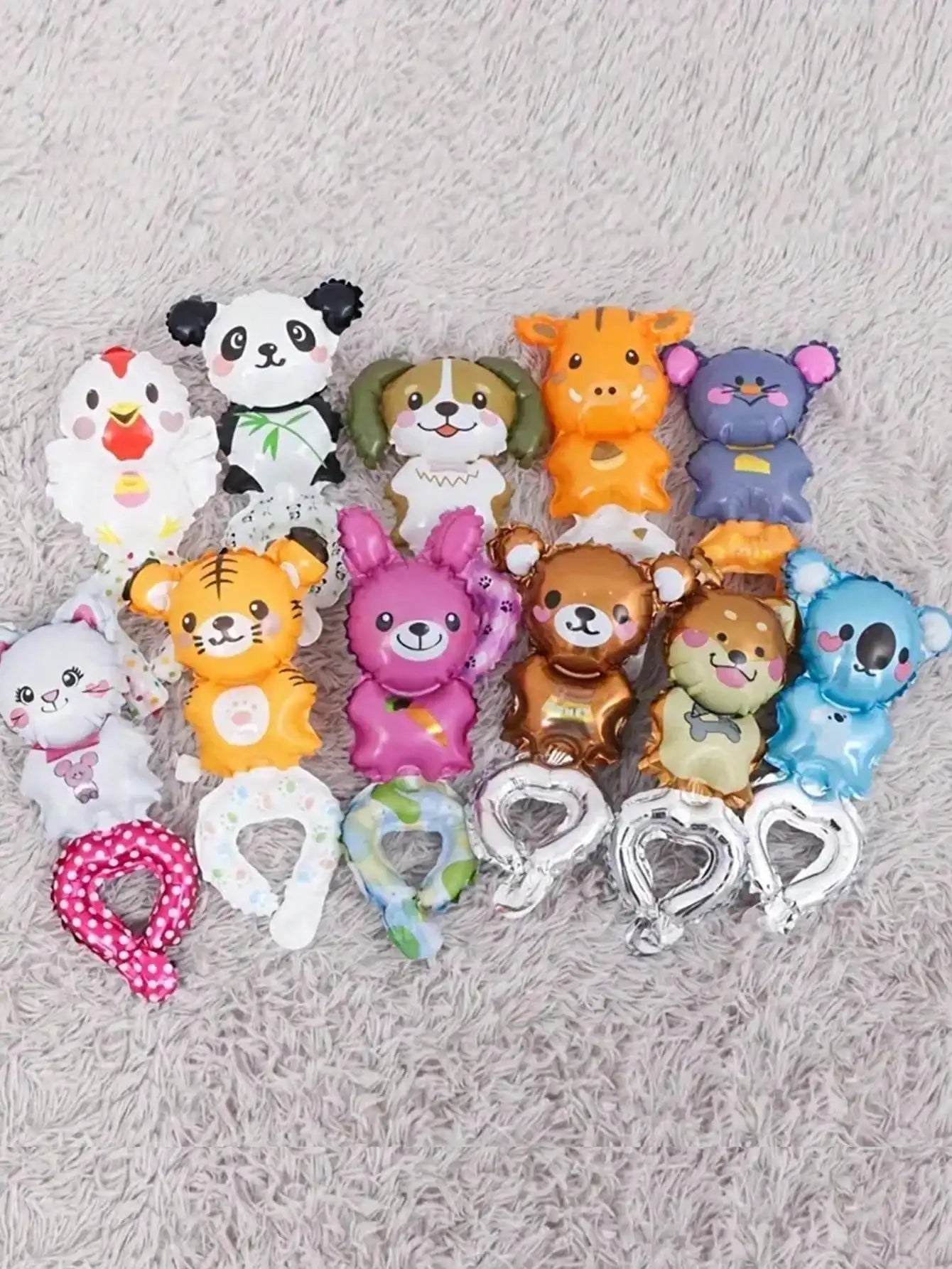 10/20Pcs Cute Wrist Balloon for Birthday Party Decoration Rabbit Bear Cartoon Animal Balloon