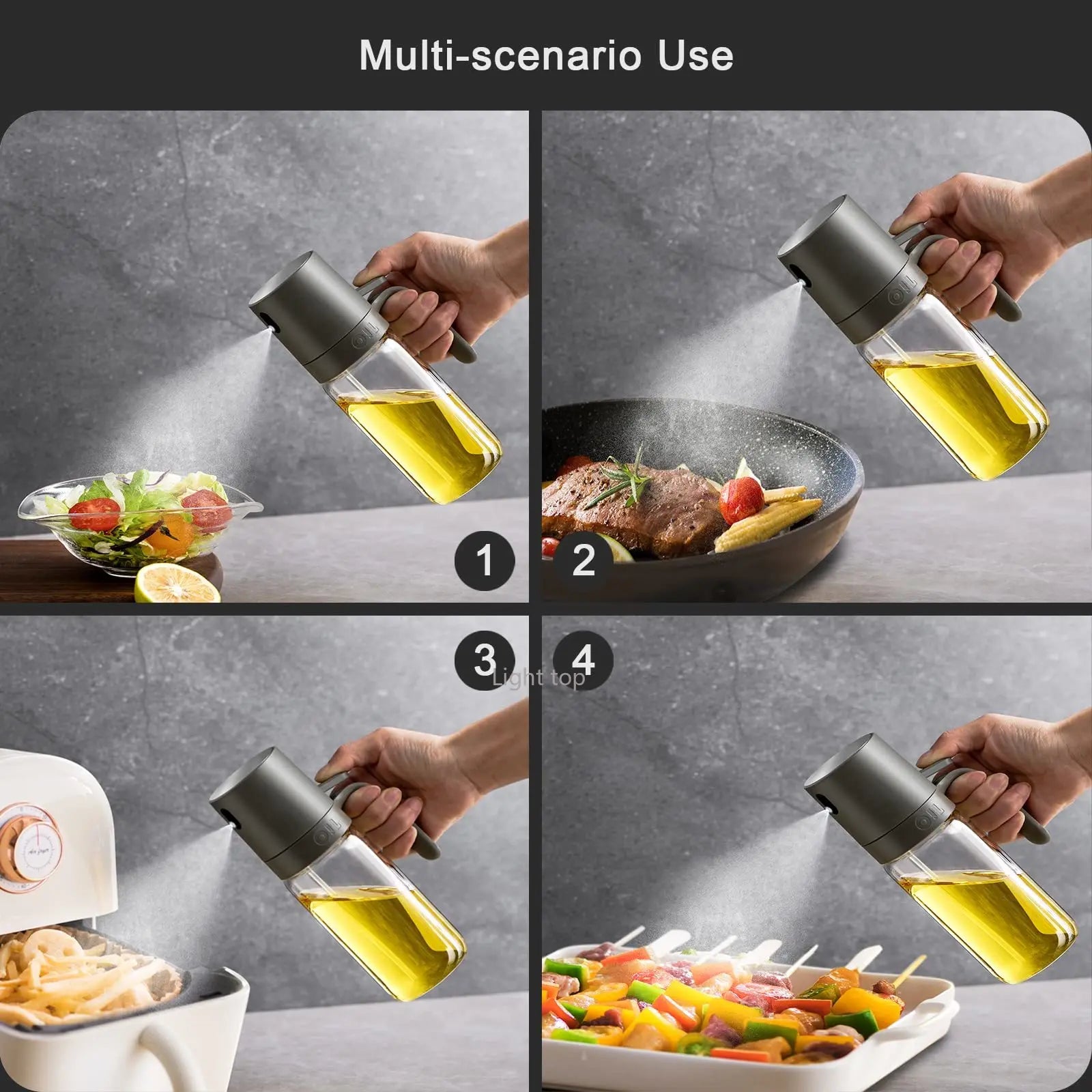 Kitchen Glass Oil Sprayer Bottle Olive Oil Sprayer Mister Spray Oil Dispenser Baking Kitchen Tool
