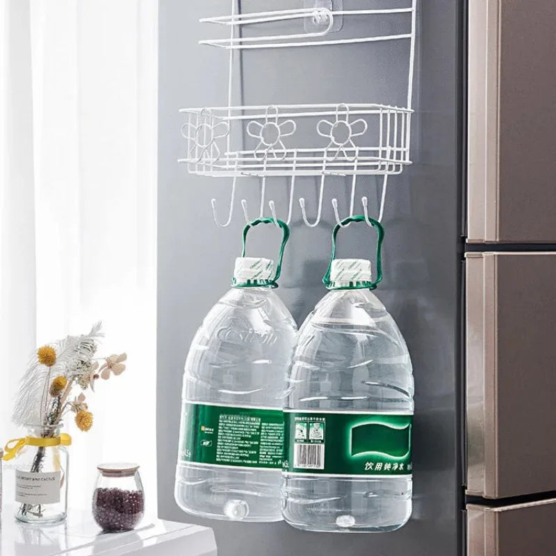 Kitchen Organizer Side Shelf Fridge Wall Hanger Storage Rack Bottle Refrigerator Shelf Spice