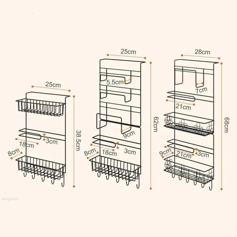 Kitchen Organizer Side Shelf Fridge Wall Hanger Storage Rack Bottle Refrigerator Shelf Spice