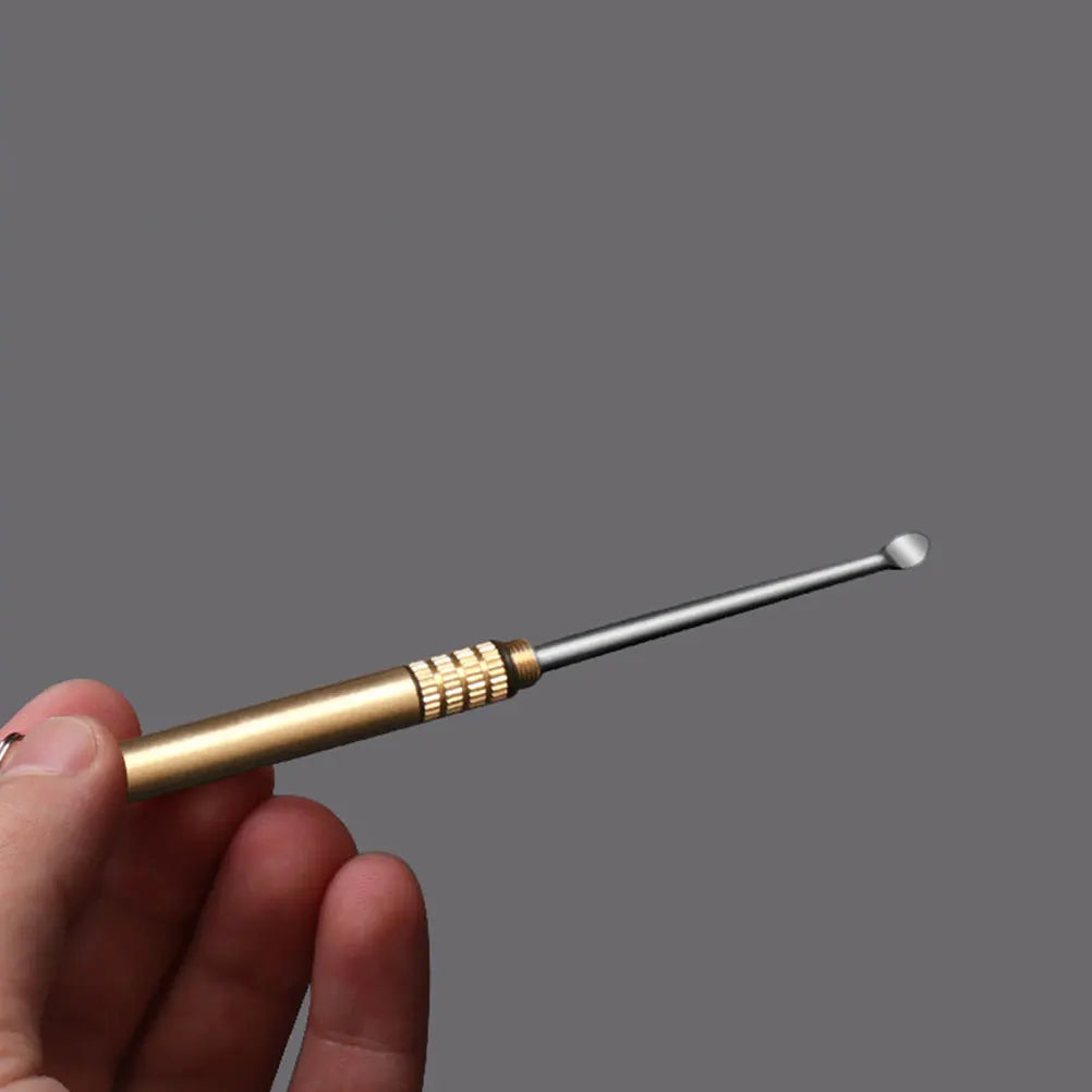 Storage Titanium Alloy Ear Spoon Plugs Brass Cleaner Earwax Digging Tools Spoon