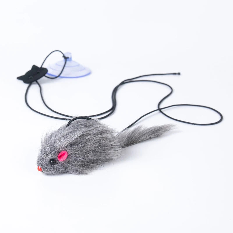 Retractable Cat Feather Toy Hanging Interactive Toys for Indoor Cats Kitten Play Chase