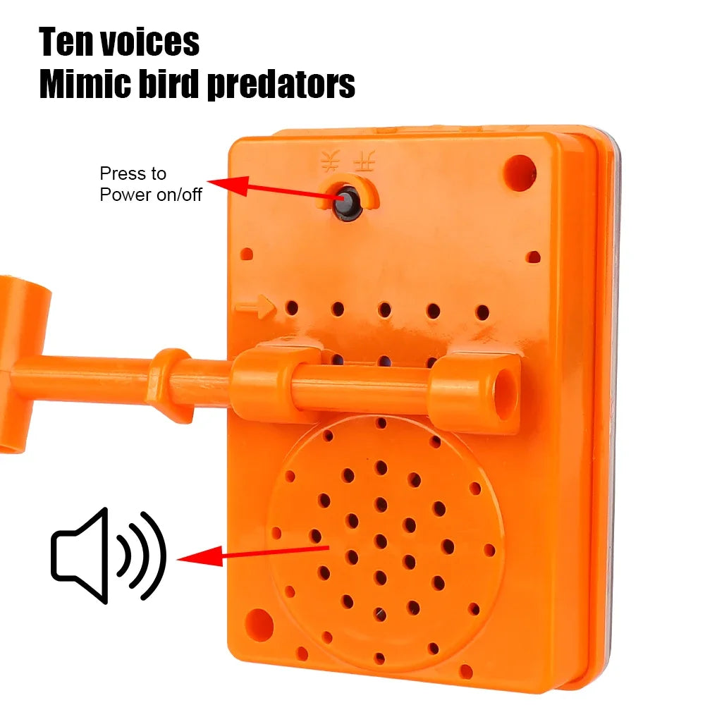 Garden vegetable field Ultrasonic Solar Bird Pest Repeller 360 Degree Rotating