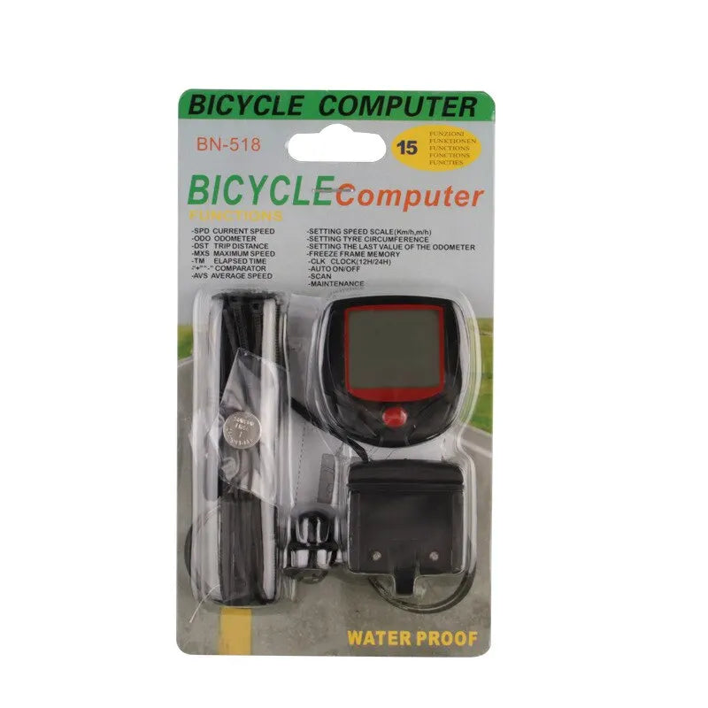 Bicycle Speedometer Bike Computer BN 518 Multifunction Waterproof Stopwatch Bicycle