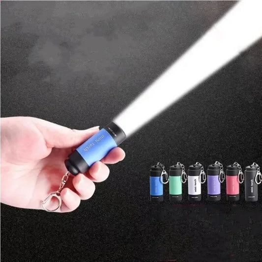 Led micro pocket flashlight portable USB rechargeable keychain flashlight waterproof