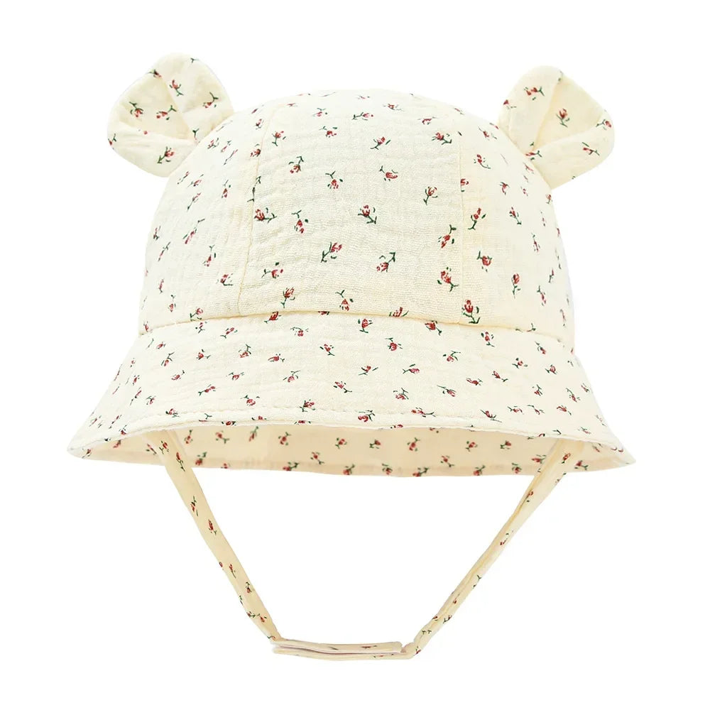 2022 New Autumn Baby Sun Hat Children Outdoor Rabbit Ear Beach Caps Boy Girl