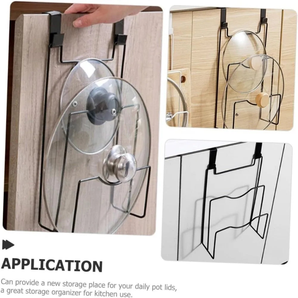 Wall Mounted Pot Cover Rack Suspension Space-saving Cutting Board Drainage Rack Kitchen