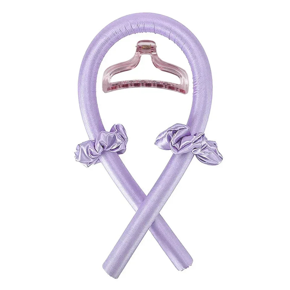 Heatless Curling Rod Headband No Heat Silk Curls Ribbon Hair Rollers Sleeping Soft Headband