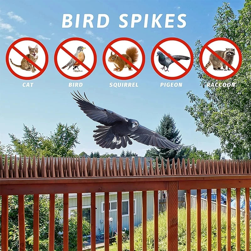 Bird Cat Spikes 30cm Plastic Pigeon Fence Spike Anti Bird Squirrel Thorn Burglar
