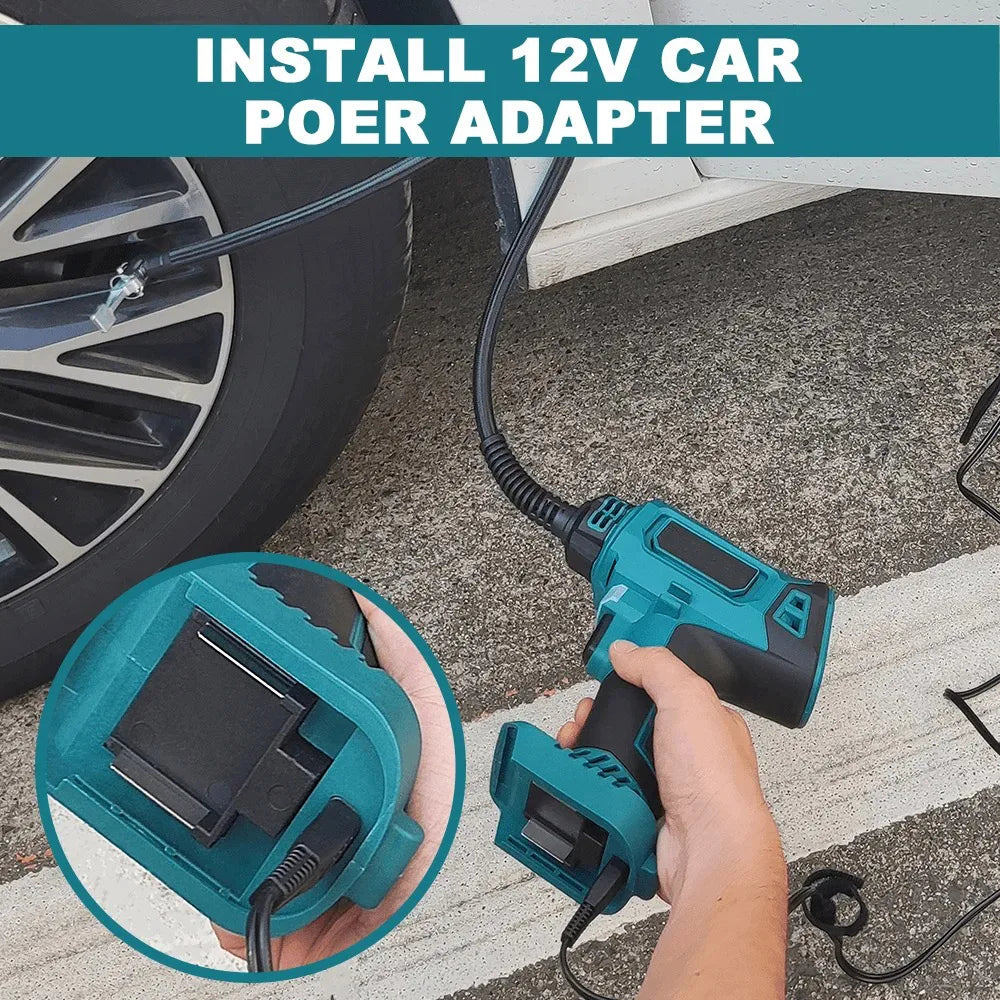 600mm Automatic Cordless Inflator Electric Air Pump Car Tire Handheld Air Compressor