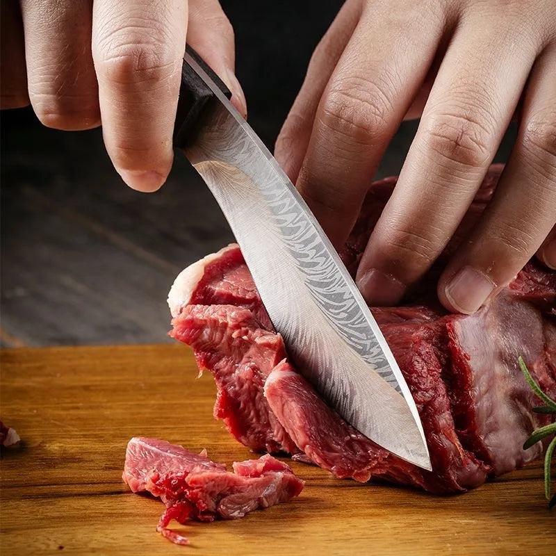 Handmade Forged Kitchen Knife Stainless Steel Boning Knife BBQ Slicing Meat Cleaver