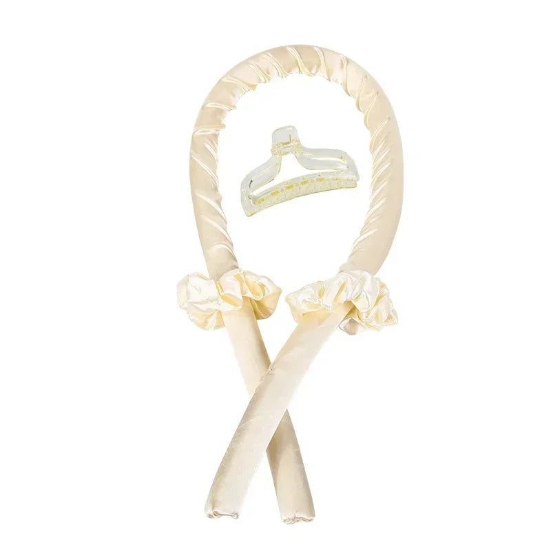 Heatless Curling Rod Headband No Heat Silk Curls Ribbon Hair Rollers Sleeping Soft Headband