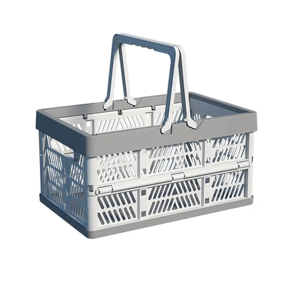 1pc Folding Portable Fruit And Vegetable Storage Basket Sundry Arrangement Thickened Plastic