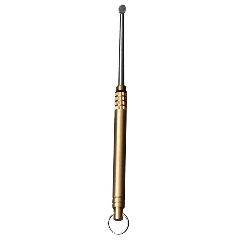 Storage Titanium Alloy Ear Spoon Plugs Brass Cleaner Earwax Digging Tools Spoon