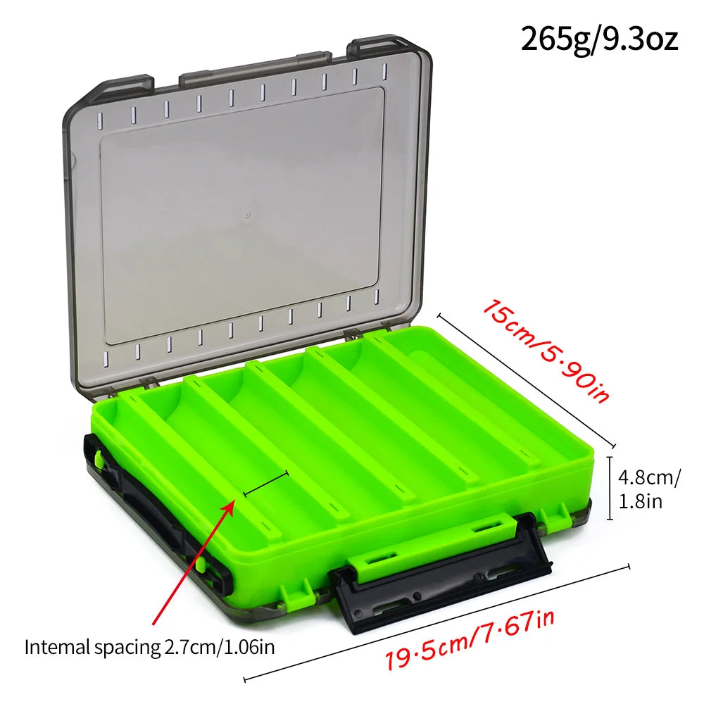 Double-Sided Waterproof Fishing Tackle Box, Fish Hook Fishing Lure Bait Storage Case, Mini Portable Fishing Gear Accessories Box