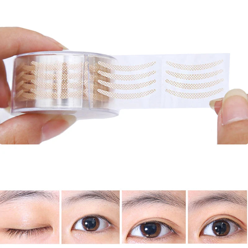 600 Pcs Eye Lift Strips Double Eyelid Tape Clear Gray Eyelid Stripe Big Eyes