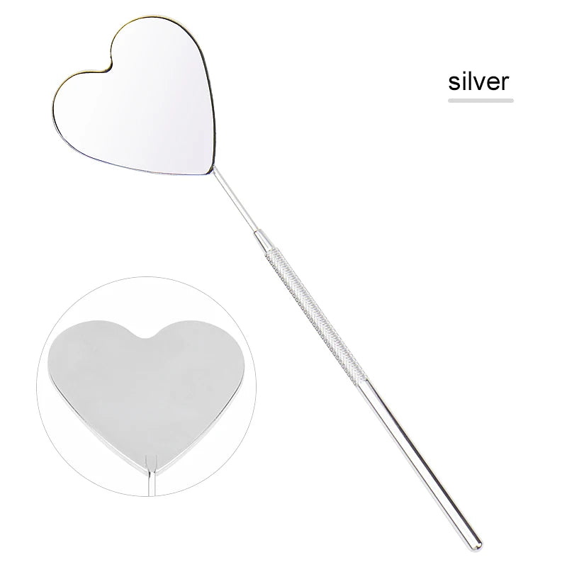 1pcs Eyelash Extension Mirror Moon Shaped Detachable Stainless Steel Lash Lifting
