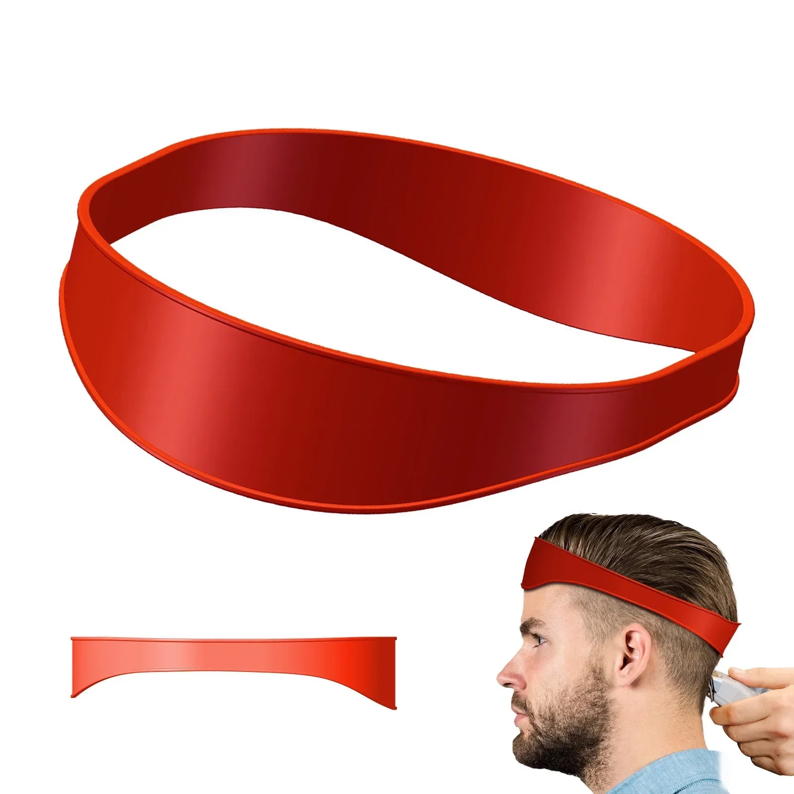 DIY Home Hair Trimming Haircuts Curved Headband Silicone Neckline Shaving Template Hair