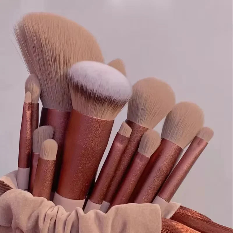 13 PCS Colorful Makeup Brush Set Eyeshadow Foundation Complete Eyeshadow Blush