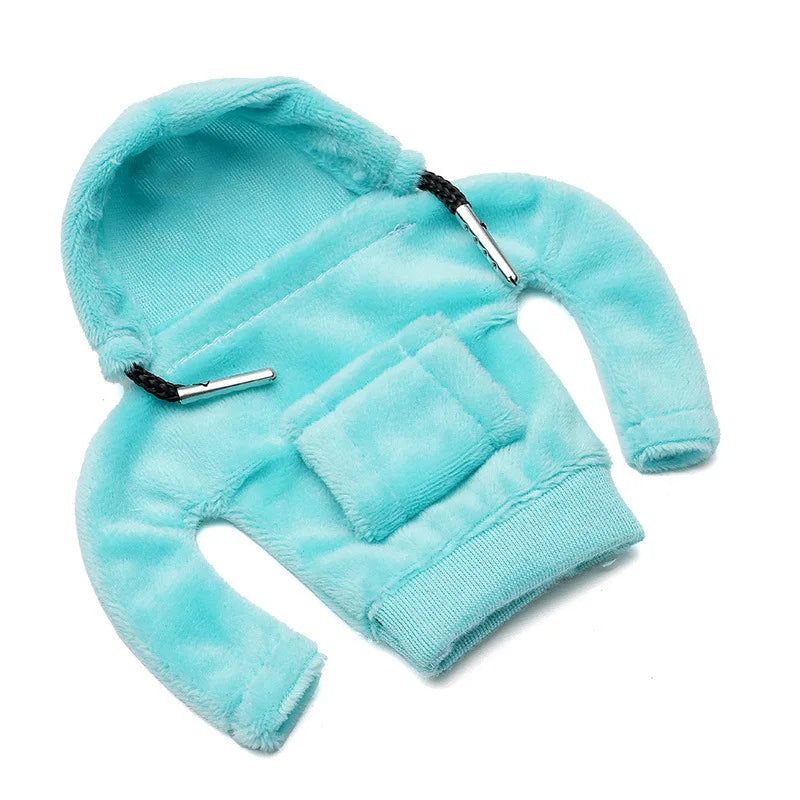 Fashion Mini Hooded Hoodie for Car Shift Lever, Polyester Pullover Headwear, Fit Interior Accessories