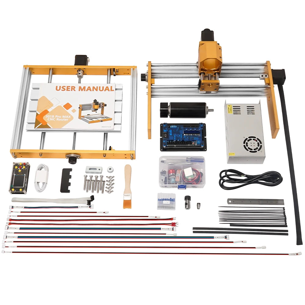 CNC3018pro Machine 500W All-Metal CNC Router Machine 3 Axis Limit Switches & Emergency-Stop