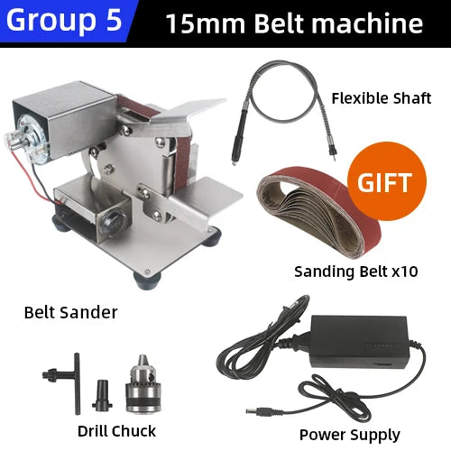 Mini Electric Belt Sander 220v 110v Belt Grinder Polishing Grinding Machine Cutter Edges