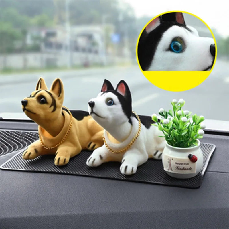 Car Ornaments Doll Husky Beagle St Bernard Shepherd Shake Head Dog Duck Decoration Auto Interior