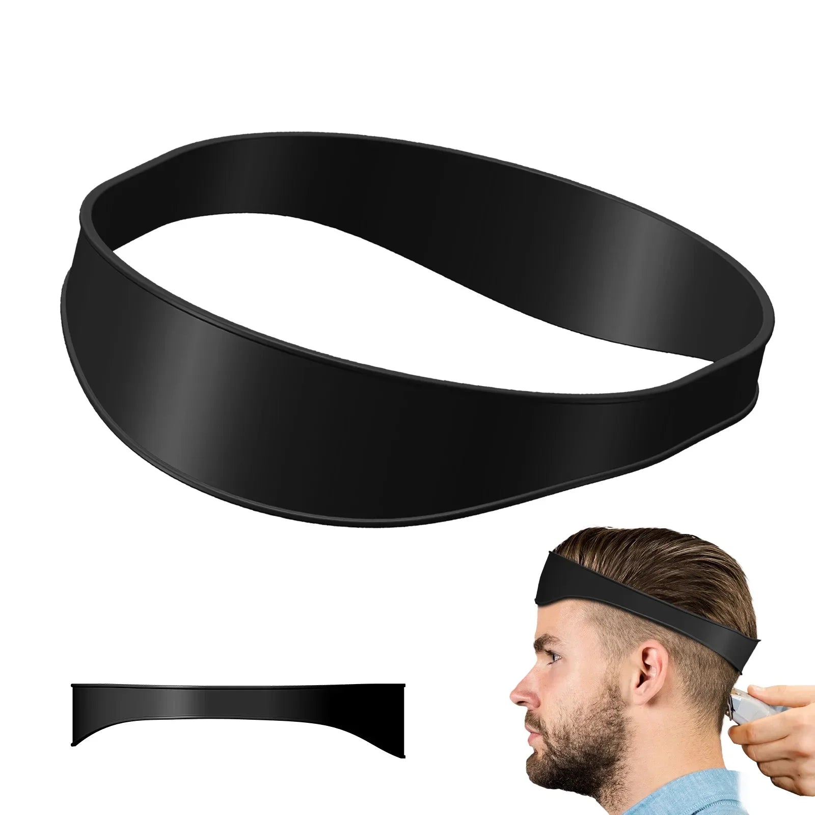 DIY Home Hair Trimming Haircuts Curved Headband Silicone Neckline Shaving Template Hair