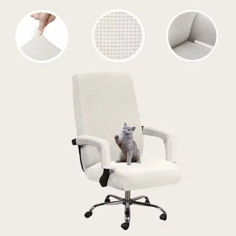 Elastic Computer Office Chair Cover Kitchen Modern Simple Desk Chair Cover Armrest Seat
