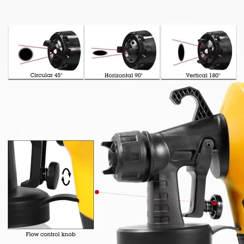 500W Household Electric Paint Sprayer EU Plug Electric Spray Gun Easy Spraying Handheld