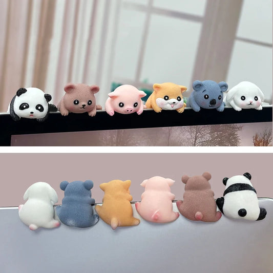 Creative Resin Car Center Console Navigator Screen Lying Panda Animal Decoration