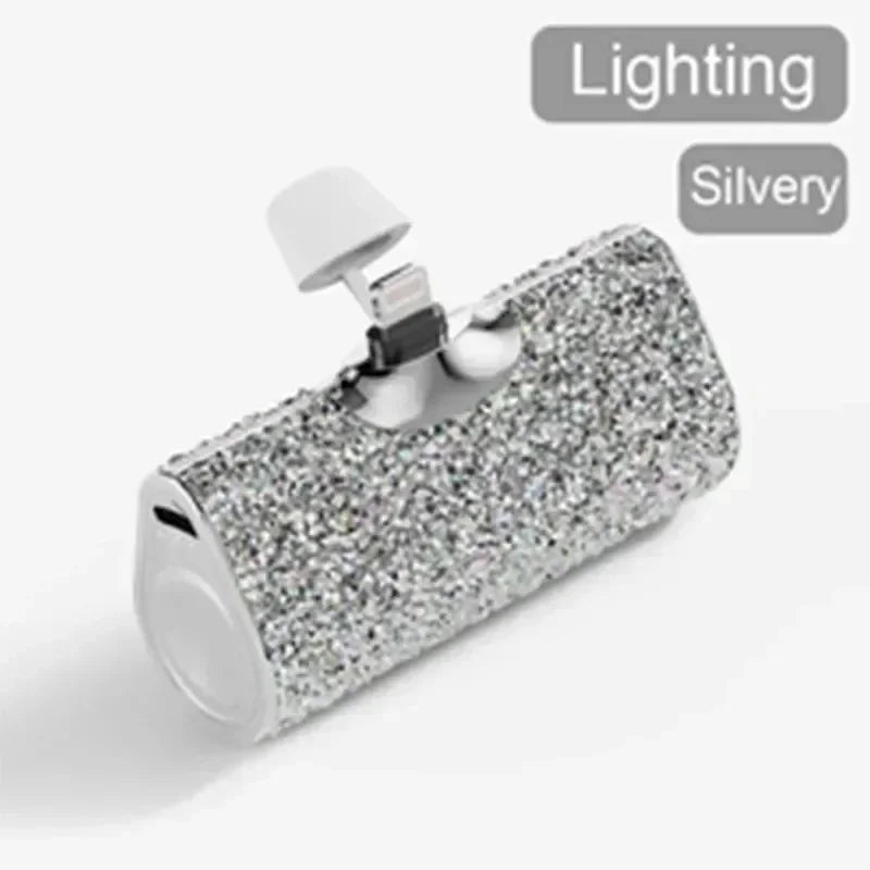 Power Bank Shiny Diamond Fashion High Quality  5000mAh Portable Charger Mobile Power