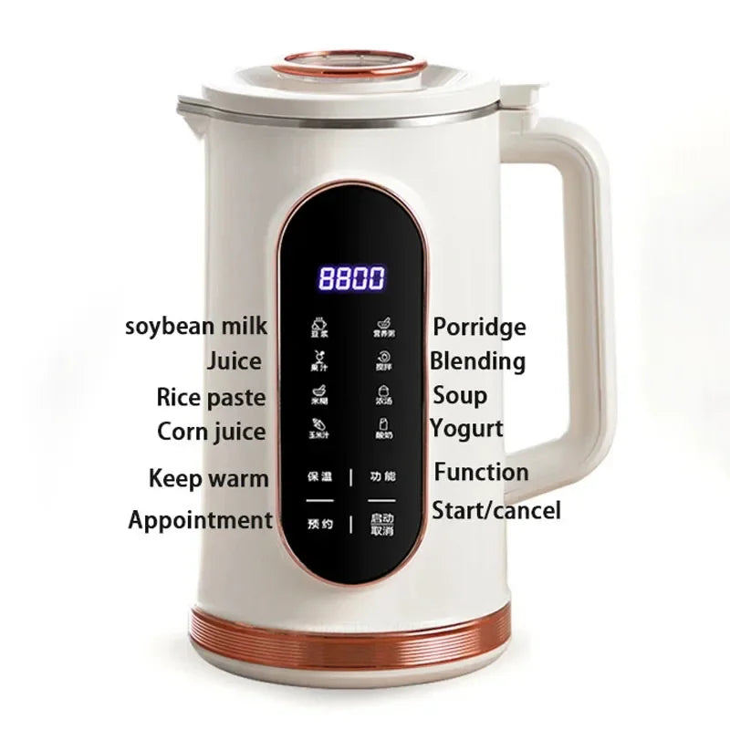 1500ml Soy Milk Machine Electric Juicer Blender Mixer Soybean Milk Maker Wall
