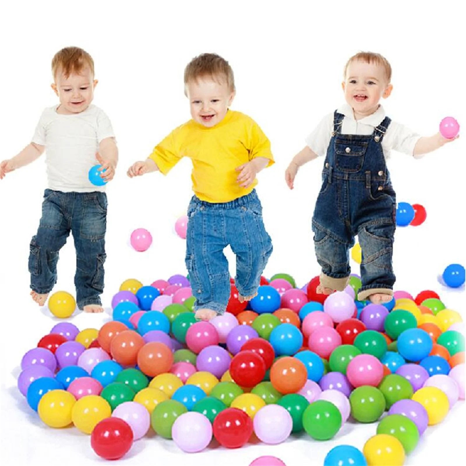 100PCS Outdoor Sport Ball Colorful Soft Water Swim Pool Ocean Wave Ball